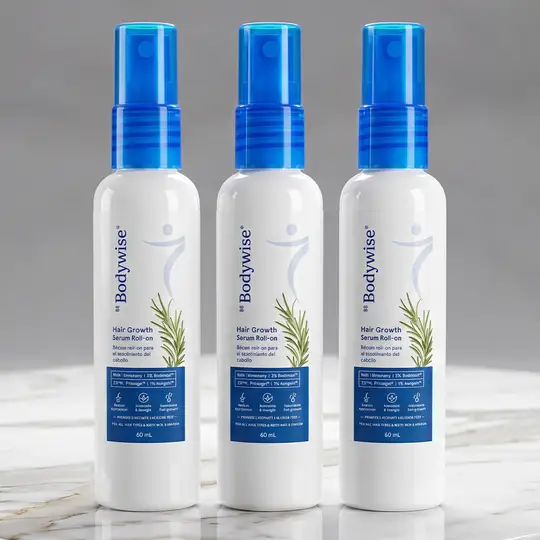 3 frascos Bodywise Hair Growth Serum