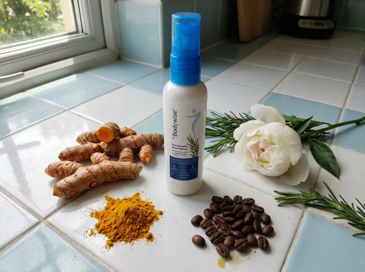 Bodywise Hair Growth Serum con sus ingredientes naturales